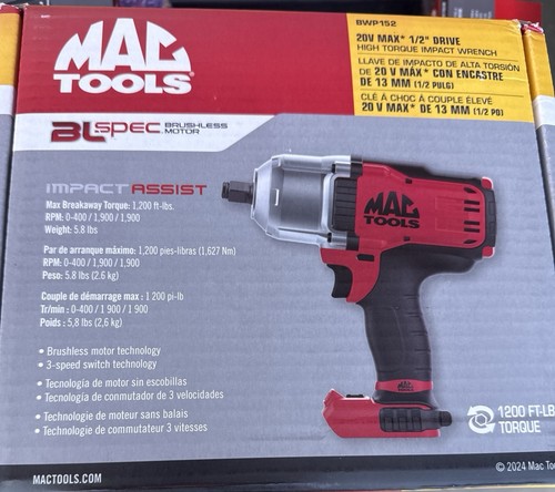 Mac tools bwp152 - tools, 1/2”